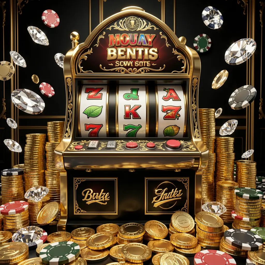 Classic golden slot machine with lucky sevens and scattered coins highlighting the premium casino experience at 588H COM for players in Bangladesh